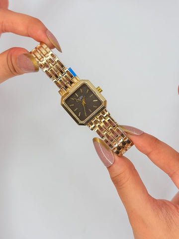 Luxury Gold-Tone Women's Square Dial Bracelet Watch