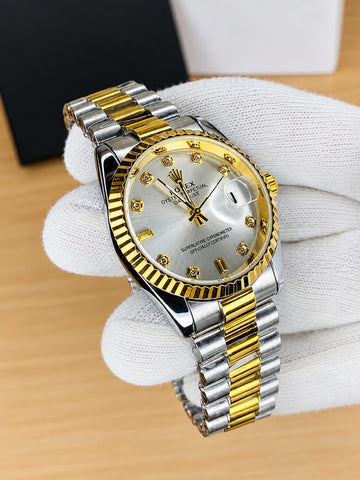 Ladies Rolex Oyster Perpetual Kangoori 36 MM Stone (White)
