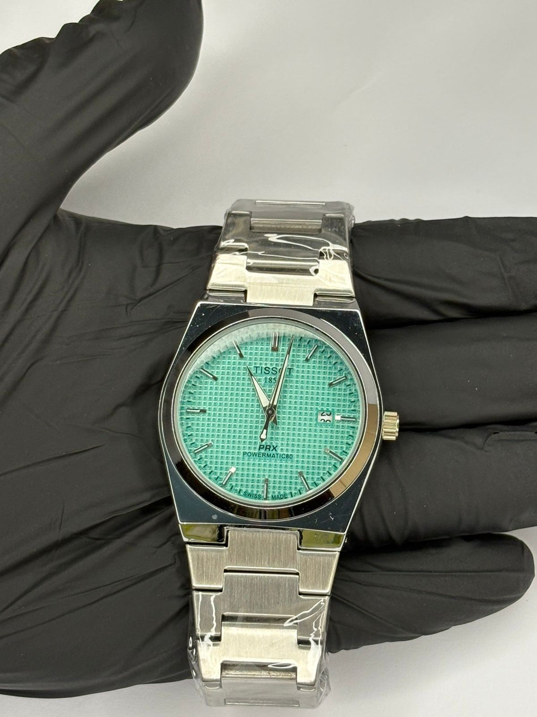Tissot PRX Tiffany dial Butterfly lock  Date working